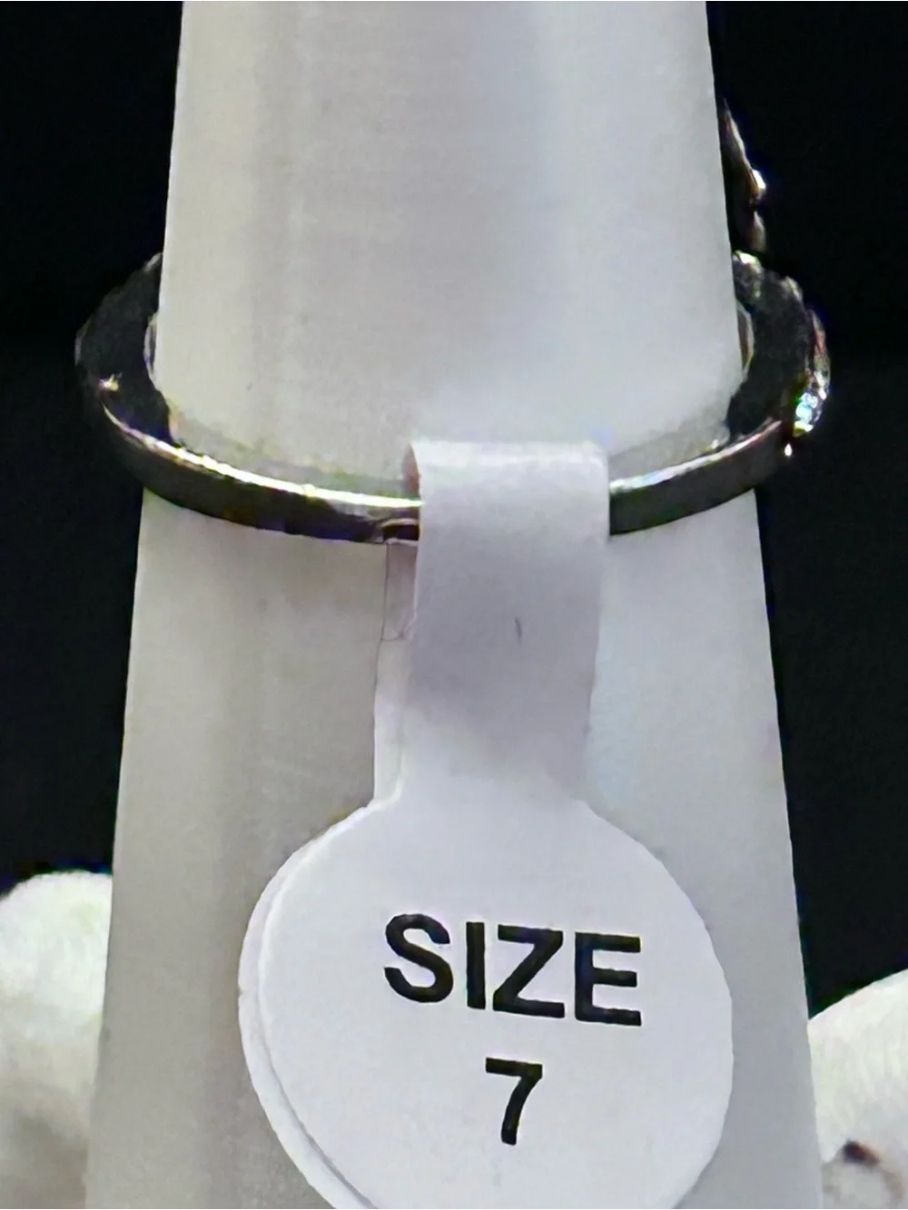 Sparkling Clear Cubic Zirconia Square Ring w/ Double Halo in Silver-Tone NWT